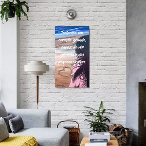Quadro com Frase Motivacional Decorativo para Parede Original Medindo 61x 34 Cm