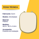 Ver imagem 3 de Assento Tampa Vaso Sanitário Sabatini Icasa Almofadado Bege Durín