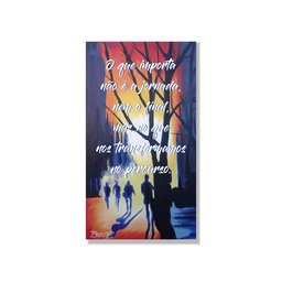 Quadro com Frase Motivacional Decorativo para Parede Pintado a Mão em Óleo 61 X 34 Cm - 3