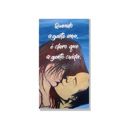 Quadro Decorativo com Frase Motivacional Pintado a Mão Medindo 61 X 34 Cm - 3