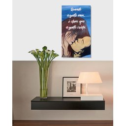 Quadro Decorativo com Frase Motivacional Pintado a Mão Medindo 61 X 34 Cm - 2