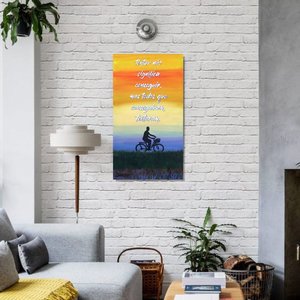 Quadro Pintado a Mão com Pensamento Motivacional Medindo 61 X 34 Cm