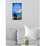 Quadro Original Pintado a Mão e com Frase Motivacional Medindo 61 X 34 Cm Azul - 2