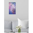 Ver imagem 1 de Quadro Floral Pintado a Mão com Frase Motivacional Medindo 61 X 34 Cm Rosa Claro