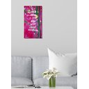 Ver imagem 2 de Quadro Floral com Pensamento Motivacional Pintado a Mão Medindo 61 X 34 Cm