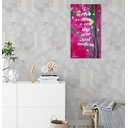 Ver imagem 1 de Quadro Floral com Pensamento Motivacional Pintado a Mão Medindo 61 X 34 Cm