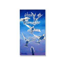 Quadro Decorativo com Pensamento Motivacional Pintado a Mão Medindo 61 X 34 Cm - 3