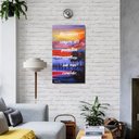 Ver imagem 1 de Quadro Decorativo a Óleo Pintado a Mão Medindo 61 X 34 Cm com Frase