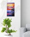 Ver imagem 2 de Quadro Decorativo a Óleo Pintado a Mão Medindo 61 X 34 Cm com Frase