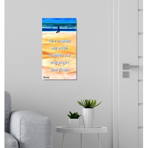 Quadro Medindo 61 X 34 Cm Decorativo com Frase Pintado a Mão