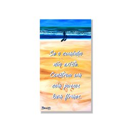 Quadro Medindo 61 X 34 Cm Decorativo com Frase Pintado a Mão - 3