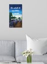Ver imagem 2 de Quadro com Frase Motivacional Pintado a Mão em Óleo Medindo 61 X 34 Cm Azul Escuro