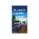 Ver imagem 3 de Quadro com Frase Motivacional Pintado a Mão em Óleo Medindo 61 X 34 Cm Azul Escuro