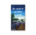Ver imagem 3 de Quadro com Frase Motivacional Pintado a Mão em Óleo Medindo 61 X 34 Cm Azul Escuro