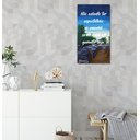 Ver imagem 1 de Quadro com Frase Motivacional Pintado a Mão em Óleo Medindo 61 X 34 Cm Azul Escuro