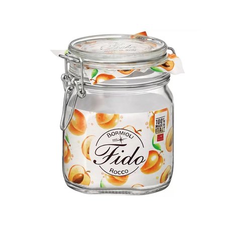 Pote de Vidro Hermético Original Fido Terrina 750 Ml Ø 10,5 Mm Multiuso Original Fido Bormioli Rocco
