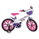Ver imagem 1 de Bicicleta Infantil Aro 16 Super Bike Branca com Rosa 3022 Bandeirantes