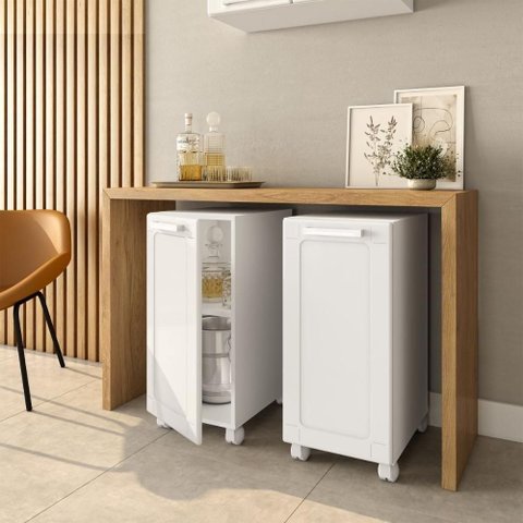 Aparador Multi com 2 Portas e sem Gavetas 70cm Branco Bertolini