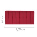 Ver imagem 2 de Painel Estofada Kiara 160cm Queen Size Box Quarto Suede Vermelho - Gat Magazine