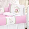 Kit Berço Americano Menina Corujinha Rosa 08 Peças - 3