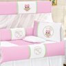 Kit Berço Americano Menina Corujinha Rosa 08 Peças - 2