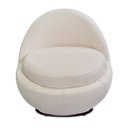 Ver imagem 4 de Poltrona Giratória Noah Bouclé Off White - Sallar Home