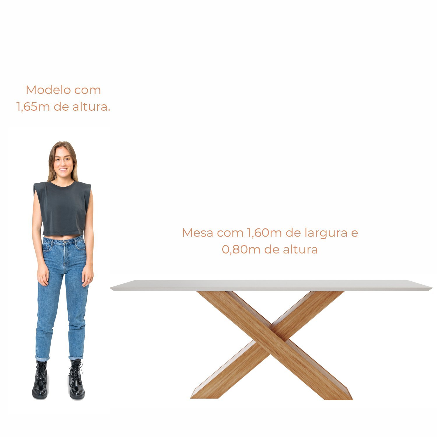 Conjunto Sala de Jantar 6 Lugares 1,60 Mesa Nea e Cadeira Ane Babus - 4