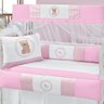 Kit Berço Americano Menina Neném Rosa 08 Peças - 1