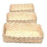 Kit com 3 Cestas de Pão Organizador Palha de Milho - 1