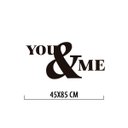 Ver imagem 4 de Adesivo Decorativo para Parede Frase You & Me - Eu e Você