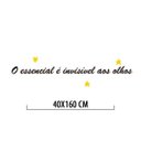 Ver imagem 2 de Adesivo Decorativo Parede Frase "o Essencial É Invisível Aos Olhos"