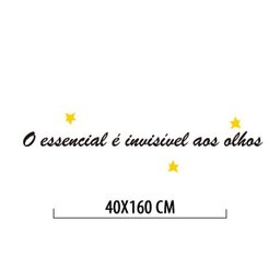 Adesivo Decorativo Parede Frase "O essencial é invisível aos olhos" - 2