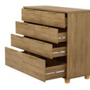 Ver imagem 2 de Cômoda para Quarto Density 8 Gavetas MDF-MDP com Puxador de Alumínio Nature Vila Rica