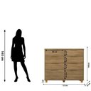 Ver imagem 5 de Cômoda para Quarto Density 8 Gavetas MDF-MDP com Puxador de Alumínio Nature Vila Rica