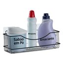 Ver imagem 5 de Kit 2 Prateleiras Suportes Shampoo Preta Linha Adesiva para