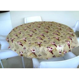 Toalha de Mesa Plástica com Feltro 4 Lugares Tk Vinil 710_6590051 152cm Toalha de Mesa Plástica Com - 1