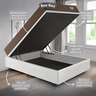 Cama Box com Baú 138x188 com Colchão Casal Relax Adorabile Molas Ensacadas Ecoflex Courino Linho - 5