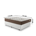 Ver imagem 2 de Cama Box com Baú 138x188 com Colchão Casal Relax Adorabile Molas Ensacadas Ecoflex Courino Linho