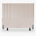 Ver imagem 2 de Cabeceira Linho Solteiro 90 Cm Cama Box Frame Elegante Estofada:bege