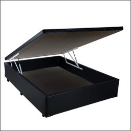 Cama Box Baú Viúva Sintético Preta - 39x128x188 - 1