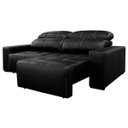 Ver imagem 4 de Sofá de Couro 2 Lugares Alabama 250cm Usb M06 Cor Preto 450 - Doce Sonho Móveis