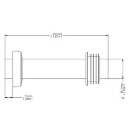 Tubo de ligação 20 cm ouro escovado - 00589272  Docol - 2