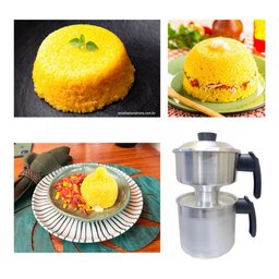 Panela Cuscuzeira Legumeira 28cm Média 2 Porções Jjb - 6