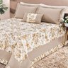Kit Jogo de Cama Casal Queen Maravilha Flor Avelã 05 Peças - 2