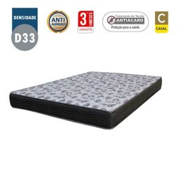 Cama Box Baú Casal Colchão Espuma D33 Bordado + Box Suede Preta 67x138x188 - 2