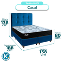 Ver imagem 3 de Kit Cama Box + Cabeceira + Colchão Casal Molas Ensacadas - Life Gold - Paropas