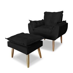 Kit Decorativo Poltrona Opala + Puff Opala Suede - Estofados Carolina - 2