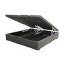 Cama Box Baú King Bipartido Sintético Cinza - 30x198x203 - 1