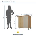 Ver imagem 3 de Balcão de Canto 1 Porta Condessa Cinza/Carvalho Greige