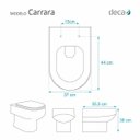 Ver imagem 2 de Assento Sanitário Carrara Rosa Floral para vaso Deca